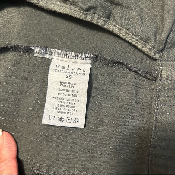 Lily Aldridge for Velvet Ruby Lightweight Utility Army Jacket Gray Size XS - Picture 14 of 14